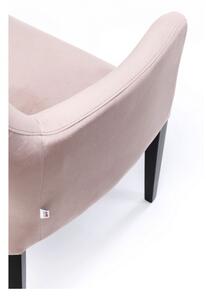 Stolička s područkami Black Mode Velvet – béžová 87 × 60 × 70 cm