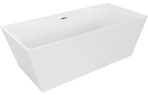 Mexen Lita, voľne stojaca vaňa 170 x 75 cm, biela, brúsená oceľ prepad, 52121707500-97