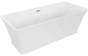Mexen Tonia, voľne stojaca vaňa 170 x 75 cm, biela, chrómový prepad, 52171707500-01