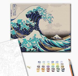 Maľovanie podľa čísiel Kacušika Hokusai - Veľká vlna z Kanagawa