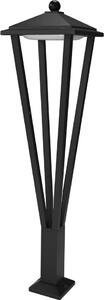 Záhradná stojaca lampa moderný stĺpik 80 cm LED 12W teplá farba kónická čierna pieskovaná BONS Italux