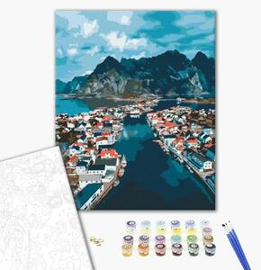 Maľovanie podľa čísiel nádherné nórske fjordy