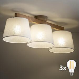 BRILAGI - LED Prisadený luster LATTE SABIA 3xE27/15W/230V borovica/biela