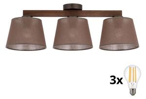 BRILAGI - LED Prisadený luster LATTE 3xE27/15W/230V borovica/hnedá