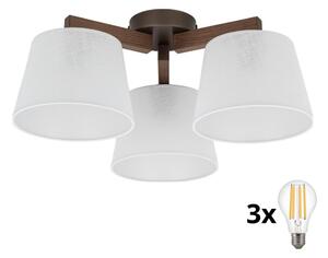 BRILAGI - LED Prisadený luster LATTE 3xE27/15W/230V borovica/biela