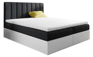 Čalúnená posteľ VIGO + topper, 140x200, inari 100/biela eko