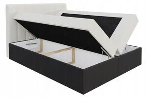 Čalúnená posteľ VIOLETA + topper, 200x200, inari 60/čierna eko