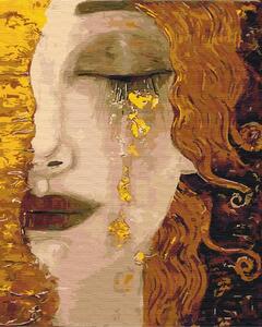 Maľovanie podľa čísiel inšpirácia G. Klimt - Zlaté slzy