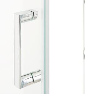 Sprchovací kút strieborné tvrdené sklo hliníkové jednokrídlové dvere 90 x 90 x 185 cm moderný dizajn