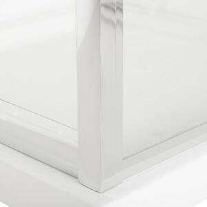 Sprchovací kút strieborné tvrdené sklo hliníkové jednokrídlové dvere 90 x 90 x 185 cm moderný dizajn