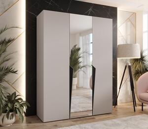 Elegantná skriňa 150 cm SORAYA 2 so zrkadlom - kašmír / čierne úchyty