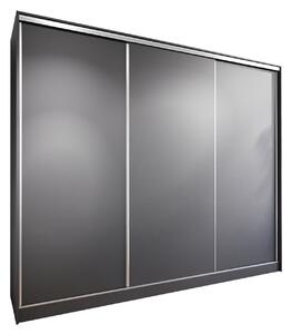 MEBLINE Skriňa s posuvnými dverami so zásuvkami BRITTO C 250 čierna