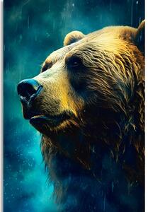 Obraz modro-zlatý medveď