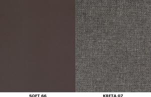 MEBLINE Kreslo KWADRAT 2 soft 66 / kreta 07
