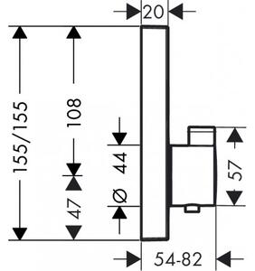 Hansgrohe ShowerSelect termostatická batéria pre 2 spotrebiče k telesu pod omietku chróm 15763000