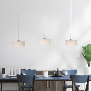 LED závesné svietidlo MARIKA, béžová/biela, 105 cm, 3-pl., sklo, stmievateľné, Krémová / jantárovo žltá, Obývacia izba / jedáleň, Sklo, Moderný, Závesné svietidlo
