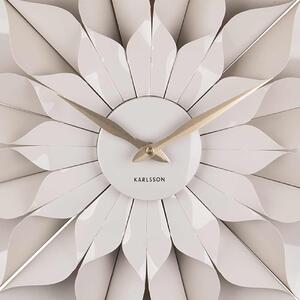 KARLSSON Nástenné hodiny Flower – šedá ∅ 60 cm × 5 cm