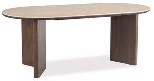 DARIUS Oválny stôl 200 cm Travertín/Orech