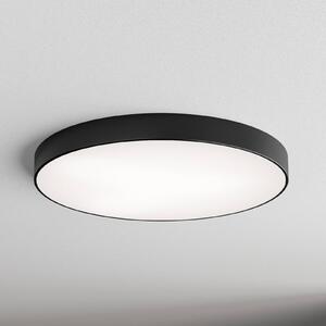 TEMAR LIGHTING Stropné svietidlo Cleo sklenený difuzér, Ø 78 cm, Čierna, Obývacia izba / jedáleň, Moderný, Závesné svietidlo
