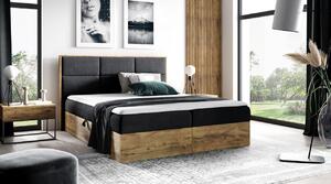 MEBLINE Kontinentálna posteľ ROSA 120x200 čierna