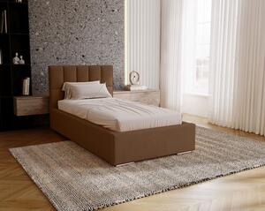Jednolôžková čalúnená posteľ 100x200 EMPORIA - hnedá