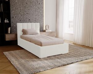 Jednolôžková čalúnená posteľ 100x200 EMPORIA - biela