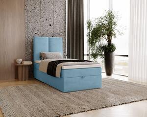 Kontinentálna jednolôžková posteľ 100x200 GLADE - svetlá modrá