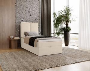 Kontinentálna jednolôžková posteľ 80x200 GLADE - vanilková