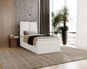 Kontinentálna jednolôžková posteľ 100x200 GLADE - biela