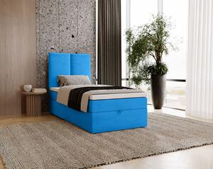 Kontinentálna jednolôžková posteľ 100x200 GLADE - modrá
