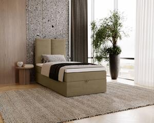 Kontinentálna jednolôžková posteľ 90x200 GLADE - svetlá hnedá