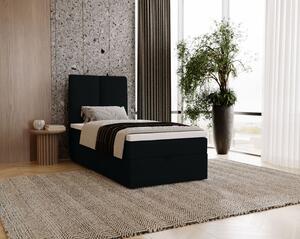 Kontinentálna jednolôžková posteľ 100x200 GLADE - čierna
