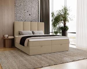 Kontinentálna jednolôžková posteľ 120x200 GLADE - krémová