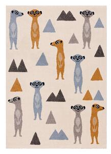 Antialergénny detský koberec 230x160 cm Funny Meerkat - Yellow Tipi
