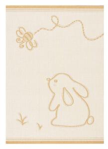 Žlto-béžový antialergénny detský koberec 170x120 cm Rabbit and Bee - Yellow Tipi
