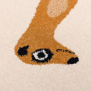 Antialergénny detský koberec 170x120 cm Funny Meerkat - Yellow Tipi