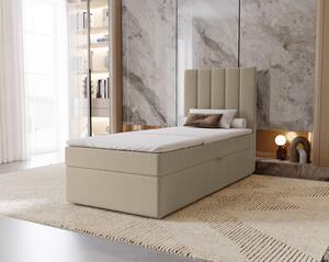 Hotelová jednolôžková posteľ 80x200 GRETNA - latte + topper ZADARMO