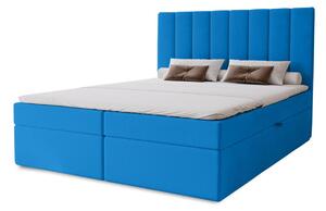 Hotelová manželská posteľ 140x200 GRETNA - modrá + topper ZADARMO