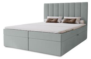 Hotelová manželská posteľ 140x200 GRETNA - platinová + topper ZADARMO