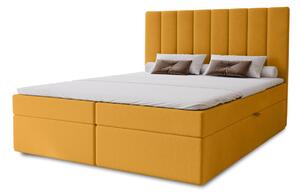 Hotelová manželská posteľ 140x200 GRETNA - medová + topper ZADARMO