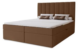 Hotelová manželská posteľ 140x200 GRETNA - hnedá + topper ZADARMO