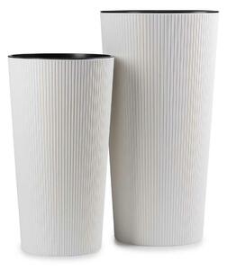 PLASTOVÝ KVETINÁČ URBANIKA ECO SADA 2KS 57X30 CM+46,6X25,5 CM BIELA