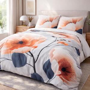 SATÉNOVÉ OBLIEČKY SATYNLOVE PREMIUM 160X200 CM, 2KS 70X80 CM KVETY
