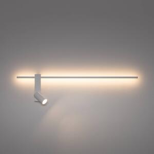 Nástenné svetlo EASY LEFT, biele, šírka 80 cm, kov, GU10 + LED