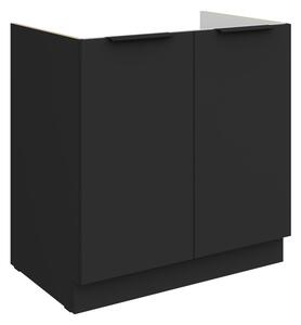 Drezová skrinka LUNARA - šírka 80 cm, čierna