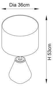 Endon 93059 - Stolná lampa ALYSSIA 1xE27/10W/230V zlatá/modrá