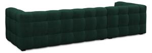 Zelená Rohová zamatová päťmiestna pohovka Vesta – ľavý roh 320 × 170 × 68 cm WINDSOR & CO