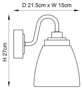 Endon 77088-Kúpeľňové nástenné svietidlo ASHBURY 1xE14/4W/230V IP44 lesklý chróm