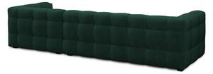 Zelená Rohová zamatová päťmiestna pohovka Vesta – pravý roh 320 × 170 × 68 cm WINDSOR & CO