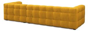 Žltá Rohová zamatová päťmiestna pohovka Vesta – pravý roh 320 × 170 × 68 cm WINDSOR & CO